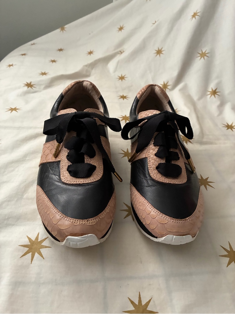 Kate Spade New York Black and Tan Sneakers